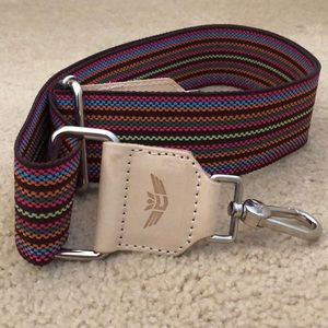 Consuela Brown Webbing crossbody strap Brand New